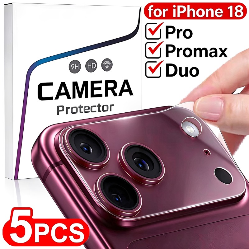 Hydrogel Screen Protector - 1-5Pcs Transparent Camera Lens Protector for