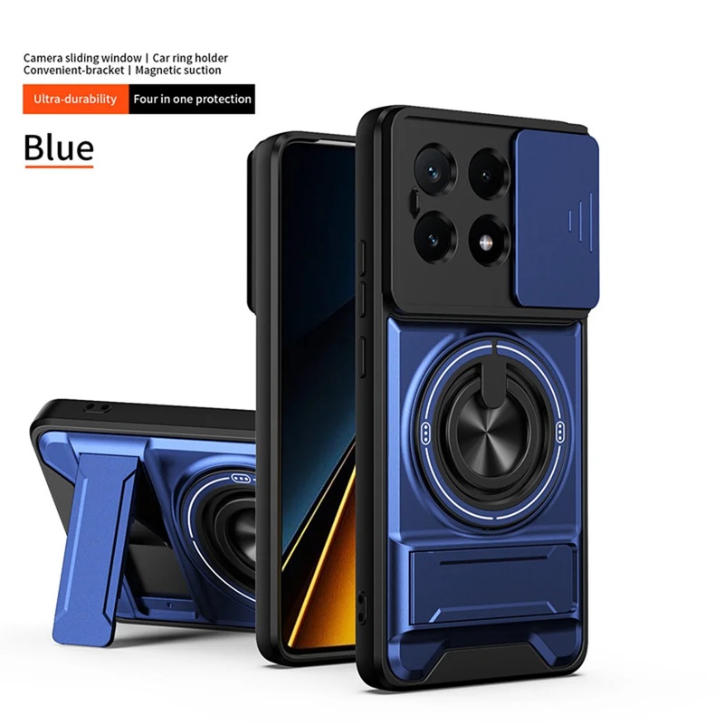 Xiaomi Poco X6 - Magnetic Ring Holder Case For Xiaomi