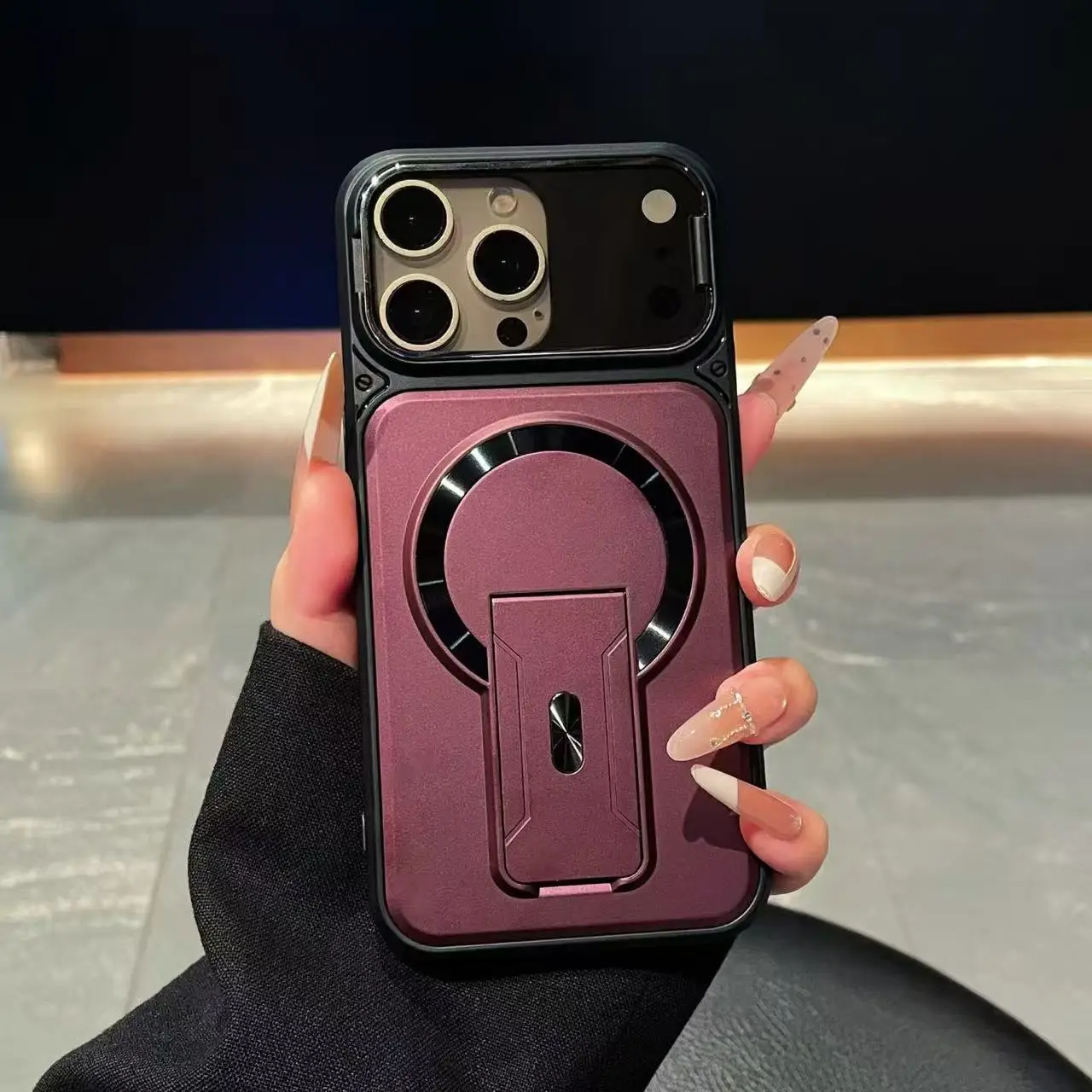 Fold Stand Magnetic Armor Case - Camera Lens Protector 评论和价格