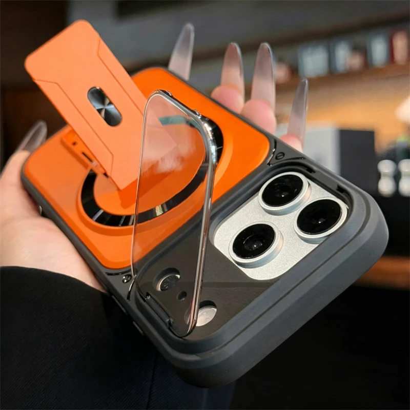 Fold Stand Magnetic Armor Case - Camera Lens Protector 评论和价格