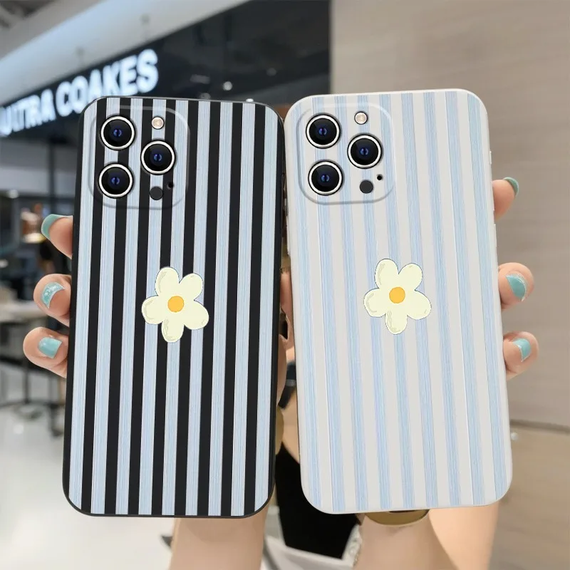 Stripes Flower Korean Phone Ca - Apple Iphone 15 Pro Max 评论和价格