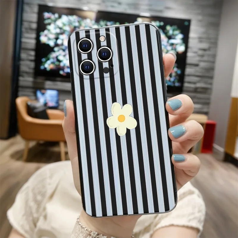 Stripes Flower Korean Phone Ca - Apple Iphone 15 Pro Max 评论和价格