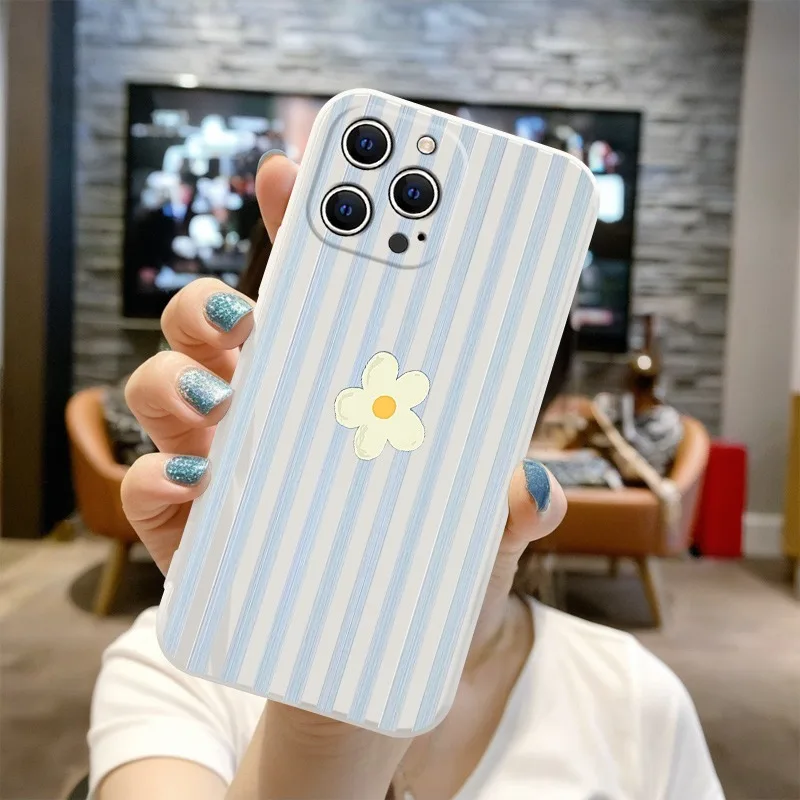 Stripes Flower Korean Phone Ca - Apple Iphone 15 Pro Max 评论和价格