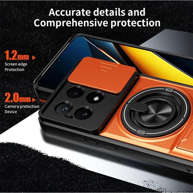 Magnetic Ring Holder Case For  - Xiaomi Poco X6 评论和价格